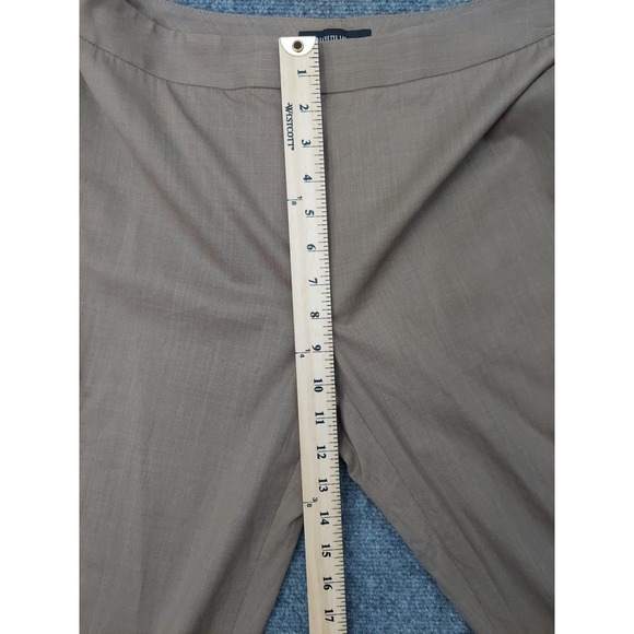 Lafayette 148 Pants 4 Brown Menswear Trousers Wide Leg Flare Career Slacks - Picture 5 of 11